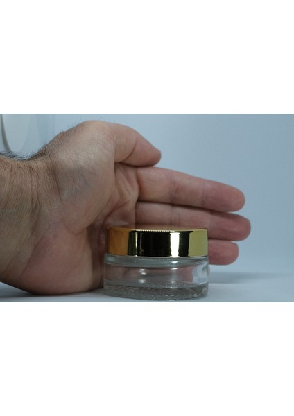 Krem Kutusu 30 ml (2 Adet) Boş Şeffaf Sarı Kapaklı Kavanoz