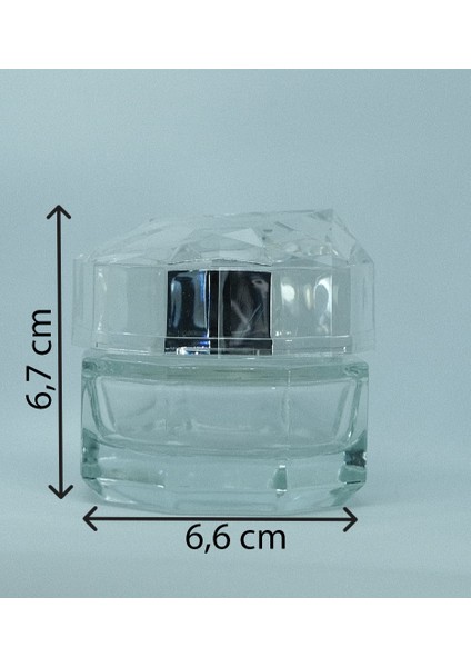 Krem Kutusu 50 ml (2 Adet) Şeffaf Özel Kapaklı Kavanoz