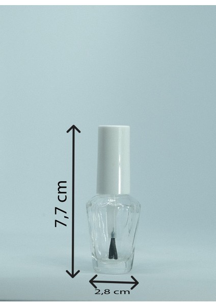 Boş Oje Şişesi 10 ml (5 Adet) Konik Uzun Boş Şişe