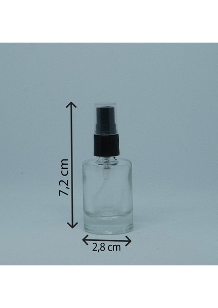 Boş Parfüm ve Kolonya Şişesi 12 ml (10 Adet) Boş Platik Siyah Sprey