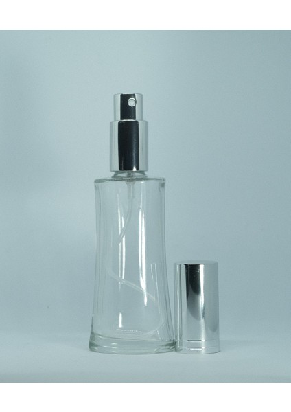 Boş Parfüm Şişesi 50 ml (3 Adet) Gri Kapak Metal Valf Eyfel Boş Şişe