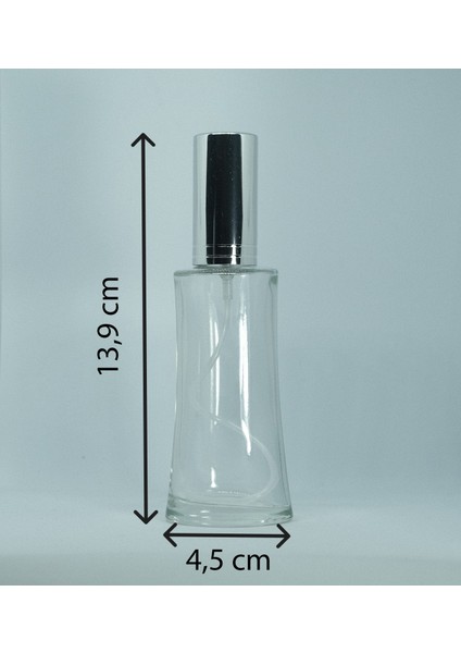 Boş Parfüm Şişesi 50 ml (3 Adet) Gri Kapak Metal Valf Eyfel Boş Şişe fiyatları