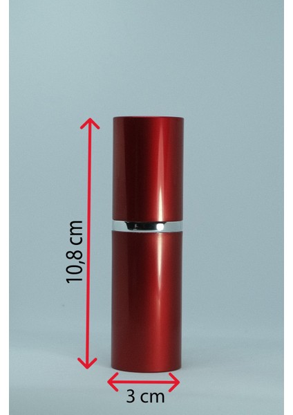 Parfüm Şişesi 20 ml (10 Adet) Alüminyum Kırmızı Boş Şişe