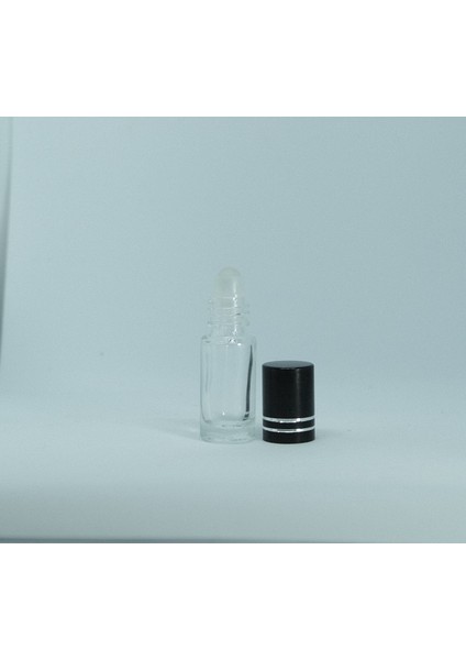 Boş Parfüm Şişesi 3 ml (5 Adet) Siyah Kapaklı Roll-On Boş Şişe