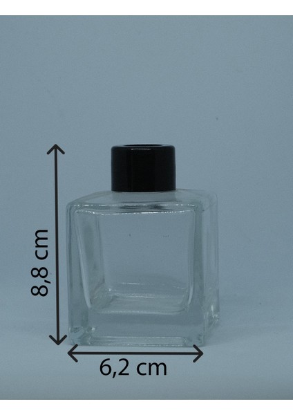Boş Parfüm Şişesi 110 ml (10 Adet) Kare Bambu Boş Şişe