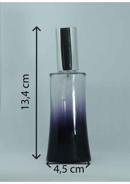 Parfüm Şişesi 100 ml (2 Adet) Siyah Eyfel Gri Kapak Plastik Valf Boş Şişe