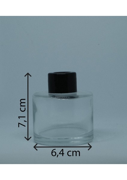 Boş Silindir Bambu 100 ml ( 4 Adet ) Şeffaf Oda Şişesi
