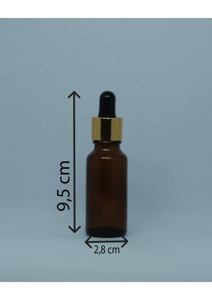 Damlalıklı 20 ml 5 Adet Amber Şişe