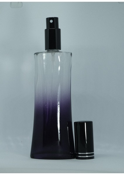 Boş Parfüm Şişesi 100 ml (2 Adet) Siyah Ieyfel Siyah Metal Valf ve Kapak
