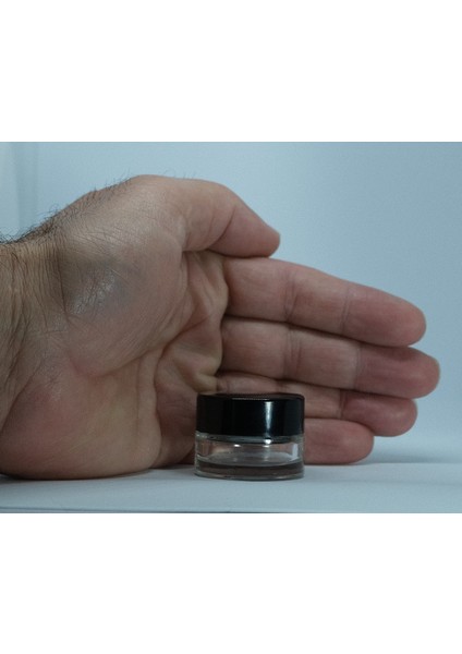 Krem Kutusu 5 ml (20 Adet) Boş Şeffaf Cam Kavanoz