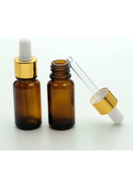 Damlalıklı 10 ml 10 Adet Amber Şişe