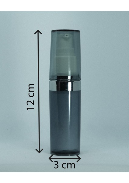 Losyon ve Krem Şişesi 30 ml 2 Adet Gri Akrilik Şişe