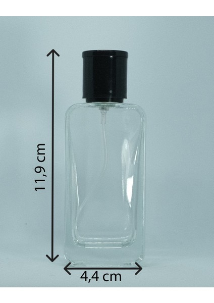 Parfüm ve Kolonya Şişesi 50 ml 2 Adet IPHONE Beyaz Kapak Cam Şişe