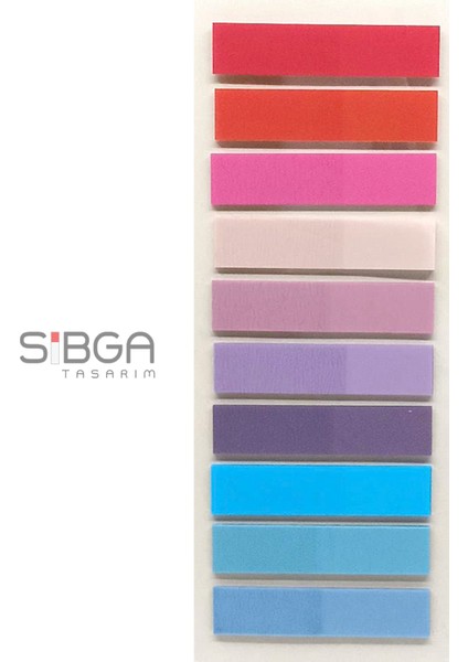 Şeffaf Renkli Postit Post-It Post It. Kitap Ayracı Ayraç Postit Sticker Not Kağıdı 200 Yaprak