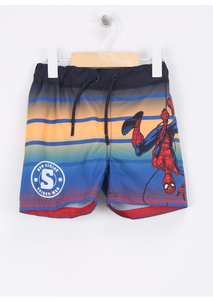 Lacivert Erkek Şort Mayo Nmmmelvın Spıderman Long Swımshorts