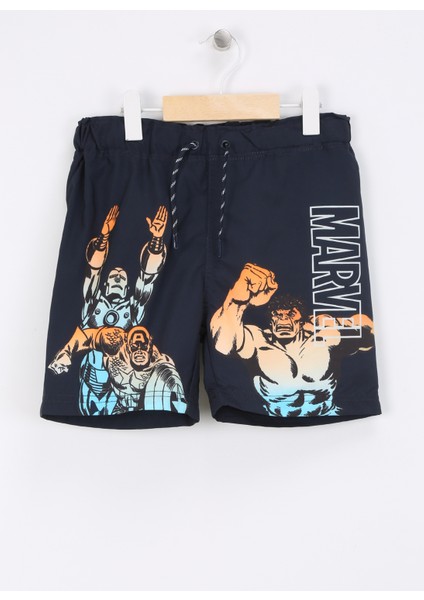 Lacivert Erkek Şort Mayo Nkmmakavel Marvel Swımshorts Mar