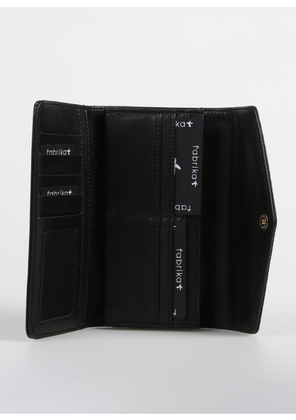 Siyah Kadın 20X10X3 cm Deri Cüzdan Frkbyn 511