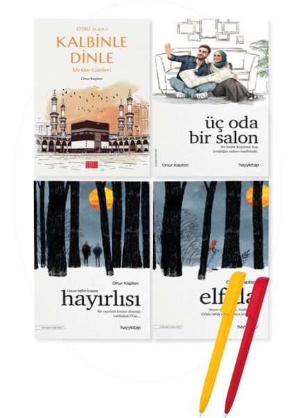 O'nu (S.a.v.) Kalbinle Dinle: Mekke Günleri - Üç Oda - Uzun Lafın Kısası - Elfida - 4 Kitap - Onur Kaplan