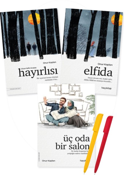Uzun Lafın Kısası Hayırlısı - Elfida - Üç Oda Bir Salon - 3 Kitap - Onur Kaplan + Alfa Kalem