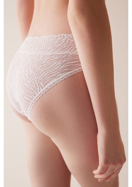 Lacy Elegance Dantel Ekru Hipster Külot fiyatları