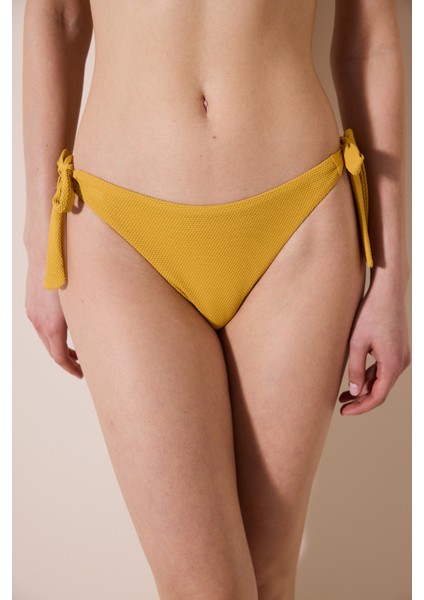 Amar Brazilian Dokulu Sarı Bikini Altı