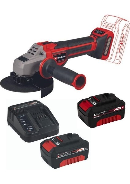 Tp-Ag 18/125 Ce Q Li 2X4.0AH Akülü Avuç Taşlama