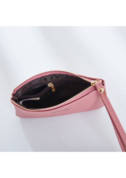 Basit Bayanlar Küçük Çanta Küçük Çanta Düz Renk Büyük Kapasiteli Madeni Para Cüzdanı (Yurt Dışından) fiyatları