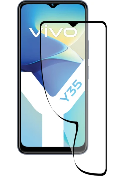 Caseart Vivo Y35 Tam Kaplayan Fiber Nano Ekran Koruyucu Cam