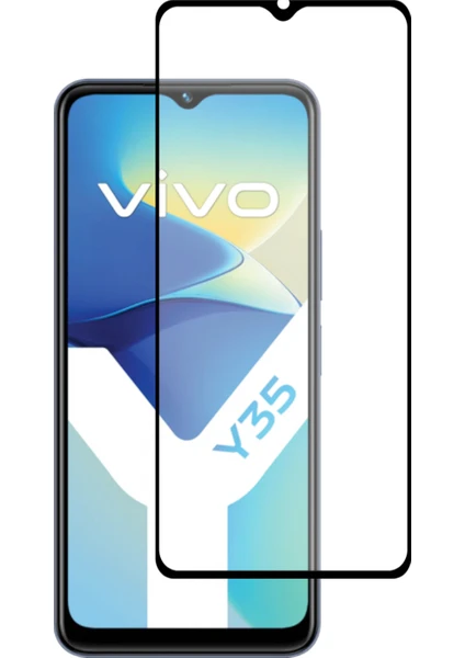 Caseart Vivo Y35 Tam Kaplayan Temperli Ekran Koruyucu Cam