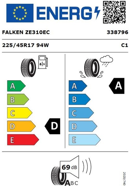 225/45 R17 94W Xl Ziex Ze310 Ecorun Oto Yaz Lastiği ( Üretim Yılı: 2024 )