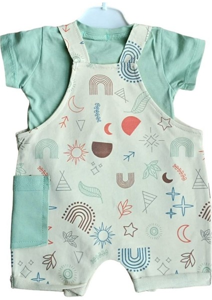 Baby Cool 029BC Erkek Bebek Desenli Mint Salopet Takım fiyatları