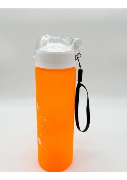 MW-009 500 ml Neon Pipetli Matara-Turuncu