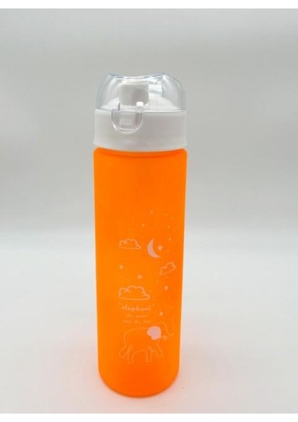MW-009 500 ml Neon Pipetli Matara-Turuncu