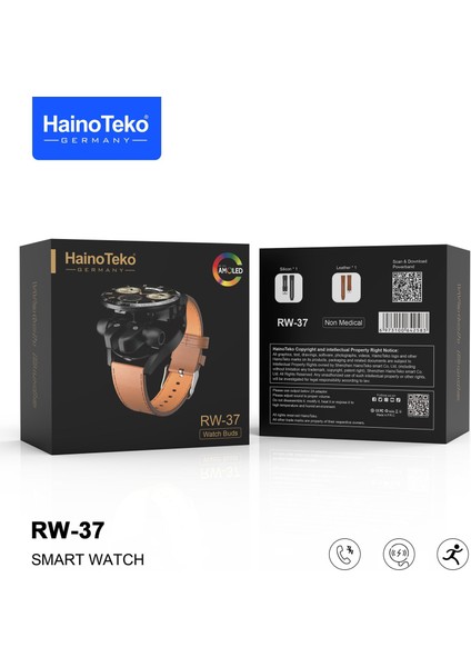 Haino Teko Germany Rw-37 Kulaklıklı Saat Sertifikalı Ürün