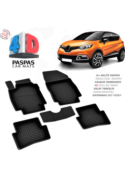 Renault Captur 4d Havuzlu Paspas 2013-2020 Arası