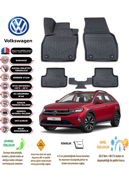 Volkswagen Taigo 2023 Model 4d Araca Özell Havuzlu Paspas Takımı