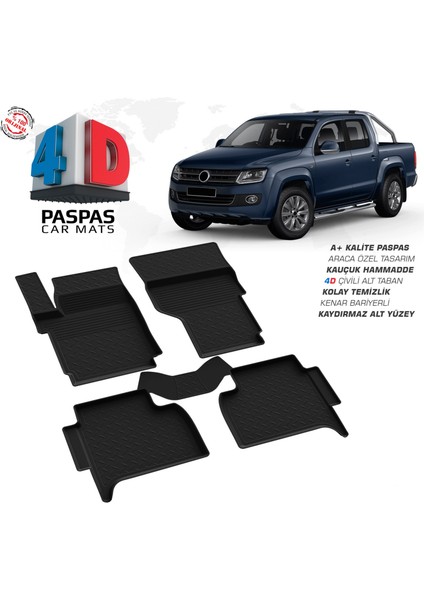 Vw Amarok 4d Havuzlu Paspas 2010-2020 Arası