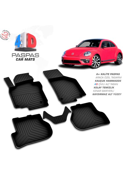 Vw Beetle 4d Havuzlu Paspas 2012 ve Üzeri