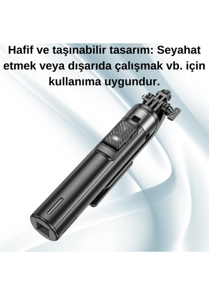 2in1 Kumandalı Selfie Çubuğu ve Tripod, Telefon, Fotoğraf Makinası Için 140 cm Tripod Selfie Çubuğu indirimleri