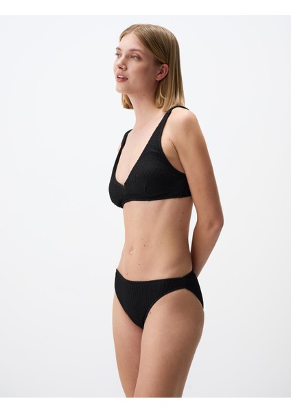 Jimmy Key Siyah Basic Dokulu Bikini Alt