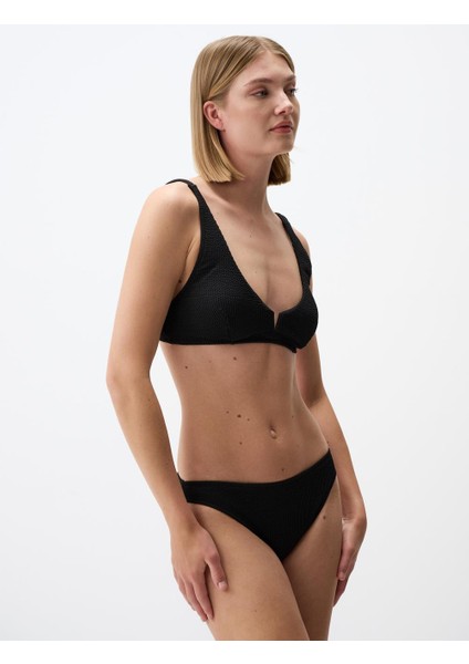 Jimmy Key Siyah Basic Dokulu Bikini Alt