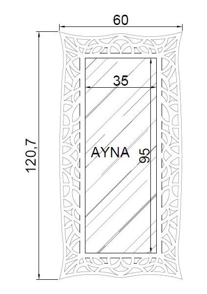 Bmd Mobilya Dekoratif Ayna 7 Beyaz