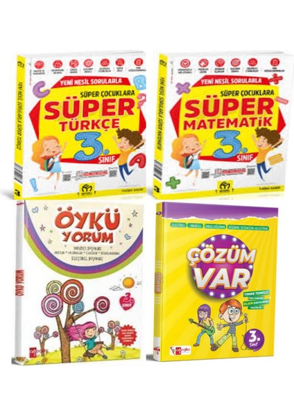 3. Sınıf Yeni Nesil Sorularla Süper Türkçe-Matematik - Çözüm Var ve Öykü Yorum