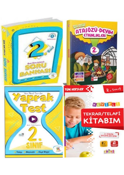 2.sınıf Konu Anlatımlı Soru Bankası + Telafi Kitabım +Atasözü-Deyimler ve Tüm Dersler Yaprak Test