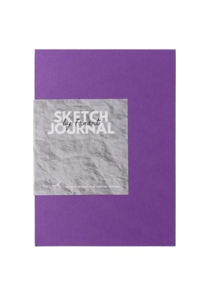 Sketch Journal A6 Ivory Kağıt Mor Kapak Eskiz Defteri