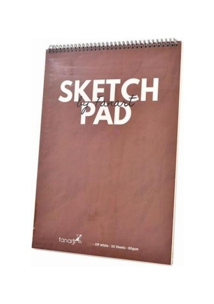 Academy Sketch Pad A3 Bordo Kapak 80 Gr 50 Yp Üstten Spiralli