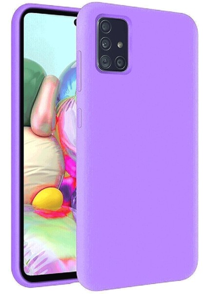 Samsung Galaxy M51 Uyumlu Kılıf Kamera Korumalı Silikon Zore Biye Arka Kapak