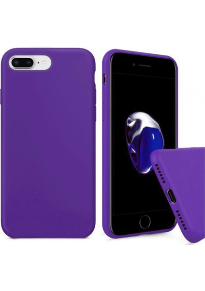 Apple iPhone 8 Plus Uyumlu Kılıf Kamera Korumalı Silikon Zore Biye Arka Kapak