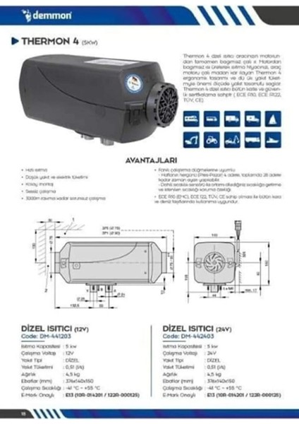 D2 Webasto Oto Isıtıcı 12V Vebasto fırsatları