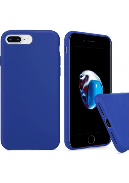 Apple iPhone 8 Plus Uyumlu Kılıf Kamera Korumalı Silikon Zore Biye Arka Kapak